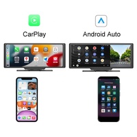 Adaptateur sans fil CarPlay et Android Auto avec écran tactile capacitif IPS de 10,26 pouces, WiFi intégré, caméra de recul Type-C