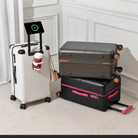 Valise à roulettes silencieuse grande capacité 26 pouces, élégante, en PC, avec serrure, pour femme, bagage cabine 20 pouces