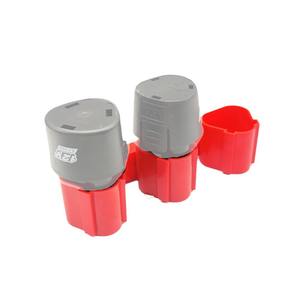 Red Plastic <b>Battery</b> Storage Rack For 18650 Cylindrical <b>Batteries</b> Triple Holder With Screws Home Use - Product Image 3