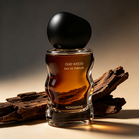 Flacon de parfum en verre transparent de luxe élégant, design unique, 50 ml, pour parfum, vaporisateur de parfum