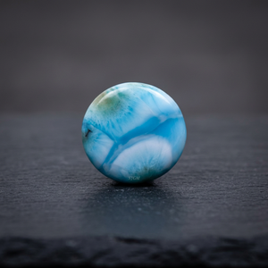 Piedras preciosas Larimar naturales brillantes redondas de 4mm de alta calidad, precio al por mayor, piedras preciosas sueltas certificadas IGI de República Dominicana - Product Image 1