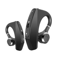 Casque V9 BT 5.2 Mini casque d'affaires simple crochet d'oreille de sport micro sans fil pour casque de pilote casque de sport