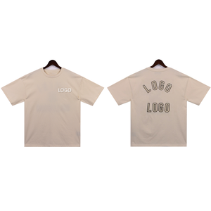 T-shirt Homme Manches Courtes Col Rond en Coton Pur Lourd Imprimé Lettres en Mousse Marque de Mode Estivale AM* - Product Image 2