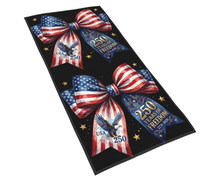 Serviette de plage personnalisée avec logo, motif drapeau USA 250e anniversaire de l'indépendance 1776-2026, sans sable