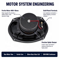 Speaker Mobil 2 Arah Koaksial 6x9 Inch 12V 25mm Besi OEM ODM Pabrik MOQ 500pr Erisson/SEAO Hitam 4 Ohm Retrofit/Upgrade