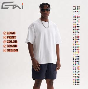 Nouveau design de t-shirt ample vierge surdimensionné personnalisé à petites épaules tombantes en coton de qualité supérieure de luxe pour hommes - Product Image 1