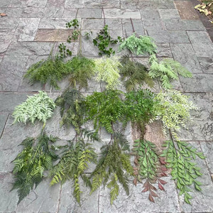 Feuille de soie <span class=keywords><strong>série</strong></span> verte maison décorative en gros mariage feuillage en plastique feuilles artificielles - Product Image 5