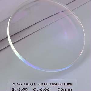 Atacado Lentes 1.56 Resina Oftálmica Prescrição HMC + EMI Lentes De Óculos De Lentes Ópticas 1.56 Blue Cut - Product Image 5