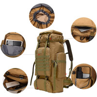Imperméable à l'eau Mode Tactique Molle 70L Voyage Sac À Dos Trekking Chasse Escalade Camping Équipement Sac À Dos Randonnée Sac À Dos