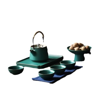 Shangyan Kung Fu Tea <b>Set</b> One <b>Teapot</b> Four Cups Small <b>Set</b> <b>Chinese</b> Style Pottery Home Afternoon Tea Without Lid - Product Image 3