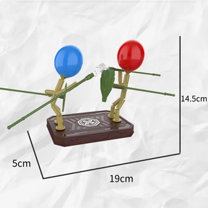 Marionnettes de <span class=keywords><strong>combat</strong></span> en plastique faites à la main, <span class=keywords><strong>jeu</strong></span> de <span class=keywords><strong>combat</strong></span> d'escrime rapide à 2 joueurs, jouet de <span class=keywords><strong>combat</strong></span> de <span class=keywords><strong>robot</strong></span> en bois interactif - Product Image 6