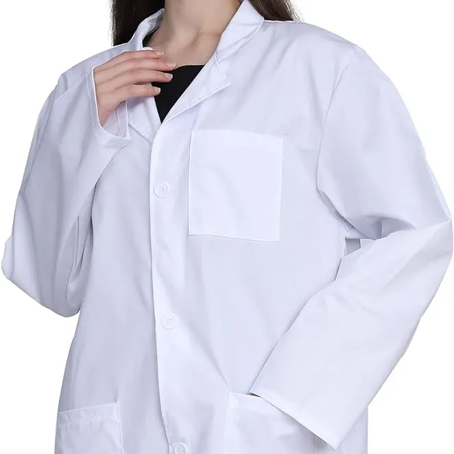 ملابس الأطباء للبالغين-معاطف مختبر خفيفة الوزن بطول للنساء والرجال للأطباء والأطباء البيطريين وأطباء الأسنان