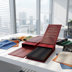 <span class=keywords><strong>Livre</strong></span> d'échantillons textile en papier offset multicolore avec logo en feuille d'or pour <span class=keywords><strong>la</strong></span> <span class=keywords><strong>mode</strong></span>, les vêtements, les textiles de maison, les canapés, les rideaux <span class=keywords><strong>et</strong></span> <span class=keywords><strong>la</strong></span> décoration - Product Image 1