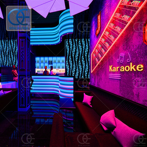 High End Night Club <strong>Sofa</strong> Seating Half Round Shape Velvet Fabric Booth and Restaurant Table - Product Image 3