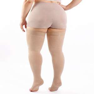 Antislip Silicagel Gegradueerde Medische 20-31mmhg Nude Dij Hoge Compressie Open Teen Sokken Voor Spataderen - Product Image 6