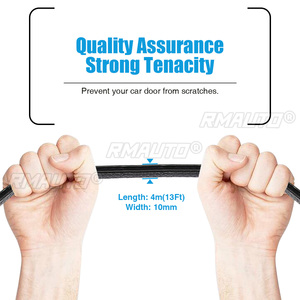 Protection universelle pour les bords des portes de voiture de type U, 4m/8m, garnitures de style, bandes en caoutchouc anti-rayures, autocollants pour portes de voiture - Product Image 2