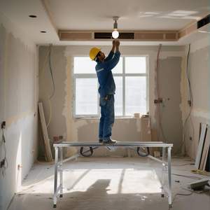 บันไดพับได้แบบยืดหดได้บันไดสำหรับงานปรับปรุงนั่งร้านบันไดด้านวิศวกรรมหลายฟังก์ชั่น - Product Image 5