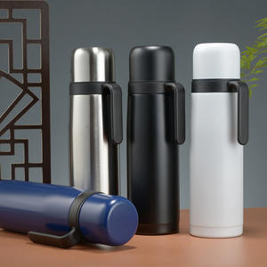 BORGEカスタマイズ900ml二重壁ステンレス製弾丸形状断熱Yerba Mateティーウォーターボトルフラスコカップ付きハンドル付き - Product Image 2