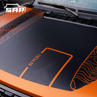 Couverture de garniture extérieure de voiture noir mat, autocollant décoratif pour capot moteur de voiture pour Chery Jetour G700 2026