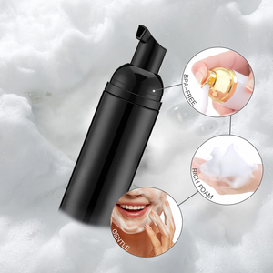 ขวดโฟมเปล่าขนาด 150 มล. ขวด PET สีดำพร้อมหัวปั๊มสีดำ บรรจุภัณฑ์เครื่องสำอาง DIY สำหรับทำความสะอาดผิวหน้าและผิวกาย - Product Image 3
