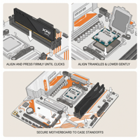 Kit combo carte mère GIGABYTE B850M FORCE AM5, processeur 9800X3D, 32 Go de RAM DDR5 6000 MHz CL30 XPG, bundle PC gaming XMP EXPO en stock