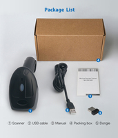 Escáner de código QR portátil 1D 2D con cable USB inalámbrico 2,4G pistola de escaneo inventario de almacén supermercado uso ligero compatible con Android