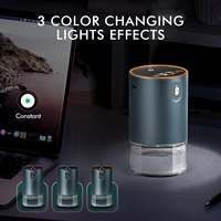 Nébuliseur portable de luxe à démarrage/arrêt automatique avec lumière LED 3 couleurs, diffuseur d'huiles essentielles sans eau USB pour voiture, idéal pour les hôtels