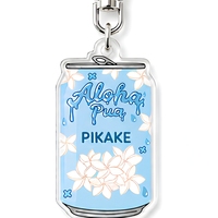 Gantungan Kunci Akrilik Custom Desain Kaleng Minuman Aloha Bunga Melati Pikake Hawaii, Cetak UV Transparan, Souvenir Hadiah