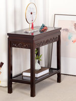 Table d'appoint d'angle moderne en bois d'orme multifonctionnelle avec support pour plantes et aquarium, étagère de rangement, table basse carrée pour salon