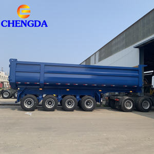 Heavy Duty Nuevo o usado 4 ejes 45m3 Tractor Volquete hidráulico Remolque Grapple Roll Off Dump Semi Trailers Kit - Product Image 2