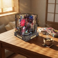 Kit de maison miniature DIY Magic Forbidden Land Book Nook, puzzle en bois, insert de bibliothèque, diorama, cadeau pour adultes