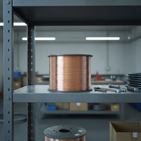 Fil émaillé en cuivre massif recouvert d'aluminium (CCA) à enroulement simple, qualité industrielle PEW 130,155, IP65, pour chauffage automobile et bâtiment