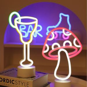 LED flor Arco Iris helado paleta neón luz USB batería luminosa niños regalo decoración PVC lámpara cuerpo para tienda ventana vacaciones - Product Image 2