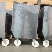 Chariot de vidage de déchets métalliques sur mesure, chariot à benne basculante en acier, camion de collecte de déchets industriels, thermolaqué, taille et couleur personnalisées, OEM