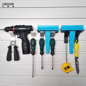 Unipower <b>Plastic</b> Wall Mount <b>Hook</b> For Spray Bottle Storage Heavy Duty Rectangle Black White Gray PP Material - Product Image 4