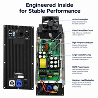 Module d'amplificateur de puissance DT600, pièces détachées pour amplificateur de haut-parleur actif, haut-parleur actif avec module d'amplificateur numérique intégré
