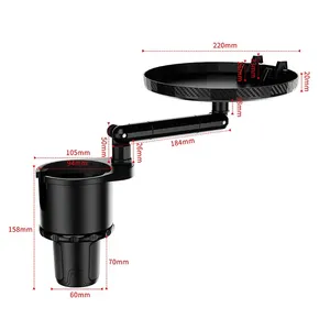 Opvouwbaar 4 In 1 Verstelbare Auto Bekerhouder Lade Met Draaibare Voet 360 Graden Verstelbaar