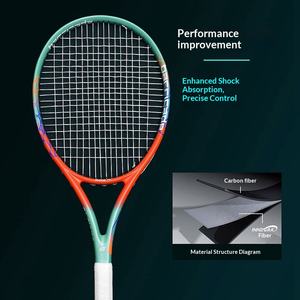 Raquette de tennis en fibre de carbone la plus vendue à l'international, adaptée aux compétitions adultes, hommes et femmes, raquette de tennis professionnelle pour joueur seul - Product Image 2