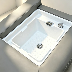 Lit de lavage de cheveux et de pédicure avec circulation d'eau, lit de massage pour spa des pieds, mobilier de salon de thérapie capillaire avec armoire de rangement - Product Image 3