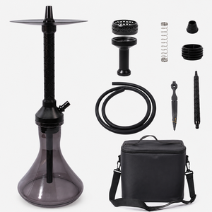 Cachimba Portátil de Acero Inoxidable con Una Sola Manguera, Set Completo con Bolsa de Transporte, Base de Vidrio, Multicolor, para Viajes y Bares, Venta al por Mayor - Product Image 3