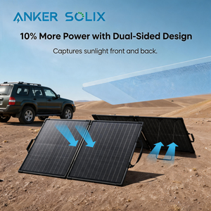 Panel Solar Portátil Bifacial Anker SOLIX PS100 de 100W con 25% de Eficiencia, Resistente al Agua, para Carga en Exteriores/Almacenamiento de Energía - Product Image 6