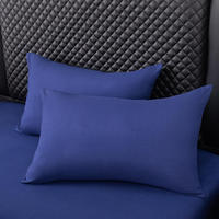 Parure de lit matelassée à grandes mailles, couleurs unies, taille King, pour hôtel, gîte et dortoir – Prix bas
