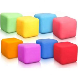 Hot-selling Creative Other Puzzle Soft Blocks Tofu Squishy Luminous Ice Cubes Stress Relief Toys Custom Logo for <b>Boys</b> Girls Ages - Product Image 3