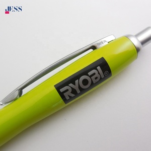 Logotipo impreso personalizable Forma de calabaza popular Pluma retráctil de metal completo Jarrón Bolígrafos de ancho de escritura de 1,0mm - Product Image 5