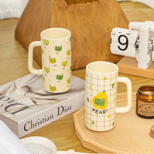 Purple Bow <b>Ceramic</b> <b>Mug</b> With Handle Cartoon Pattern Single Cup For Home Use Presents - Product Image 2