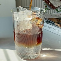 Westgreen vente en gros nouveau Style minimaliste glacé américain Latte tasse à café 465ml eau potable thé lait verre à haute teneur en borosilicate