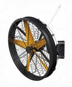 Ventilador de Pared para Uso Industrial, Precio de Fábrica, Tipo HVLS, Ventilador Oscilante de Pared, Enfriamiento de 0.9m 1.2m, Ventilador de Pared Industrial Grande - Product Image 3