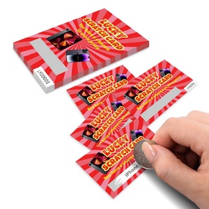 Scratch Card Custom Raffle Prizes Digital Printing logo Theme Content Gloss Lamination Scratch <b>Tickets</b> - Product Image 1