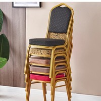 Chaise de banquet pliable moderne empilable en métal rembourrée et capitonnée pour hôtel, salle à manger, mariage, événement, église, restaurant - Vente en gros