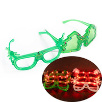 Noël LED Lunettes En Plastique Spooky Crâne et Citrouille Lunettes Rougeoyantes S'allument Clignotant Usine En Gros